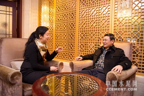 中材环保董事长刘振彪接受中国水泥网记者采访